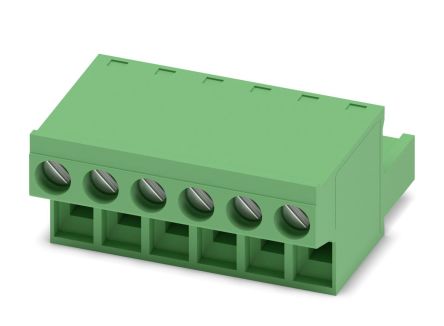 Phoenix Contact FRONT-MSTB 2.5/6-ST Series Pluggable Terminal Block, 6-Contact, 5 mm Pitch, 1 Row, 1779453