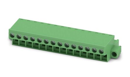 Phoenix Contact FRONT-MSTB 2.5/14-STF Series Pluggable Terminal Block, 14-Contact, 5 mm Pitch, 1 Row, 1779767
