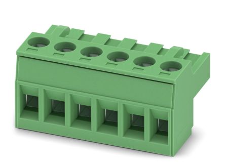 Phoenix Contact MSTBT 2.5/6-ST Series Pluggable Terminal Block, 6-Contact, 5 mm Pitch, 1 Row, 1779877