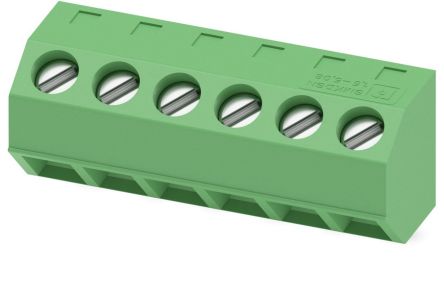 Phoenix Contact SMKDSNF 1.5/6-5.08 Series 325° PCB Terminal Block, 6 Contact(s), 5.08 mm Pitch, 1 Row