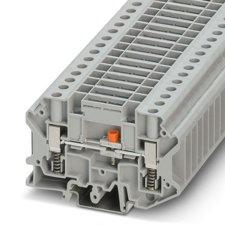 Phoenix Contact 3070310 USST 6-T/SB Series Test Disconnect Terminal Block Grey, 0.2mm², 10 mm², 1-Level, Screw