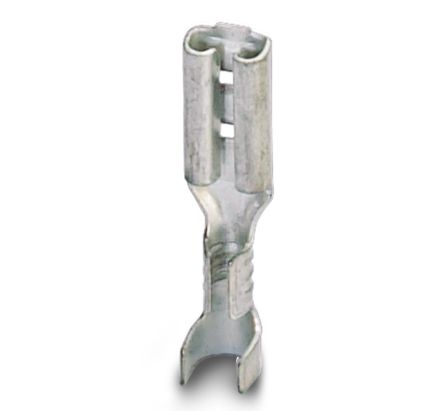 Phoenix Contact C-SCF 1/2.8X0.5 Silver Uninsulated Female Spade Connector, Crimp, 2.8 x 0.5 mm Tab Size
