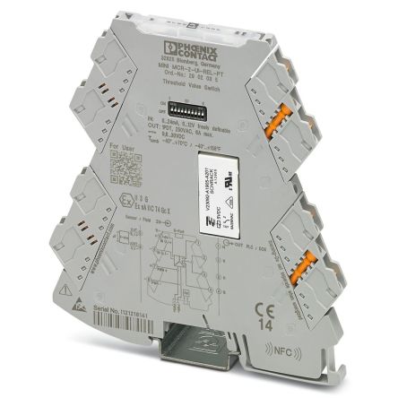 Phoenix Contact MINI MCR-2-UI-REL-PT Series Limit Switch Signal Conditioner, Voltage Output, 24V Supply, ATEX