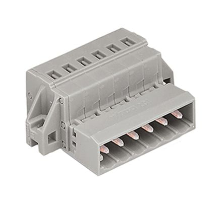 WAGO 231-xxx/019 Series Pluggable Terminal Block, 5-Contact, 5 mm Pitch, 1 Row, 231-605/019-000