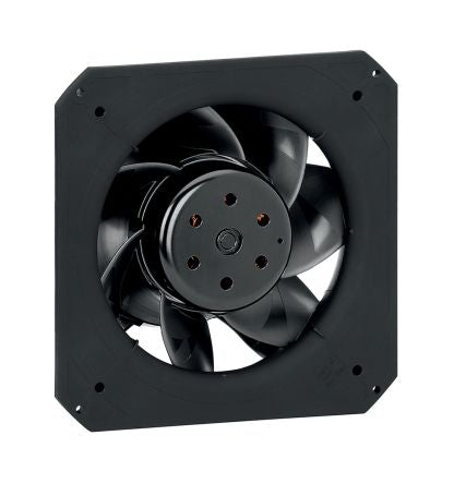 ebm-papst Axial Fan, 48V dc, 1475 m³/h, 275 W, 5.8 A Max, IP44 89 mm 225mm 225 mm