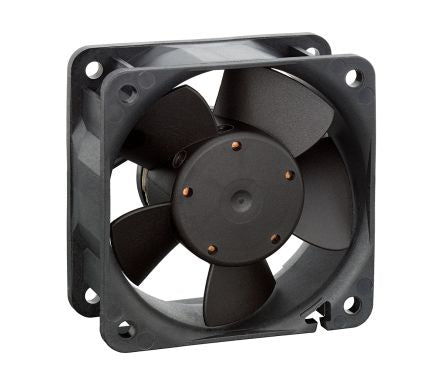 ebm-papst 600 N Series Axial Fan, 12V dc, 43 m³/h, 1.8 W, 0.12 A Max, IP68 60 mm 25.4mm 25.4 mm