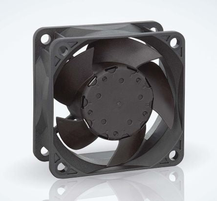 ebm-papst 630 Series Axial Fan, 12V dc, 44 m³/h, 1.6 W, 0.12 A Max, IP68 60 mm 25.4mm 25.4 mm