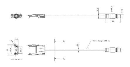 ABB M12 to M12 Sensor Actuator Cable