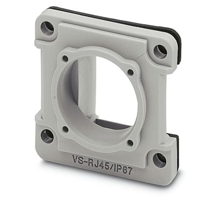 Phoenix Contact, VS-08-A-RJ45/MOD-1-IP 67 Panel Mount Frame for use with Keystone Modular Socket Inserts