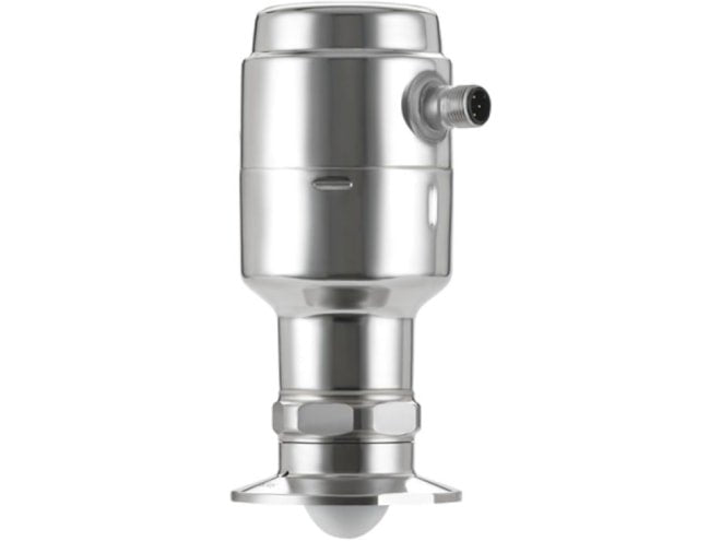 Non-contacting radar level transmitter with 4-20 mA output and IO-link deliver ease of integration to existing or new systems.