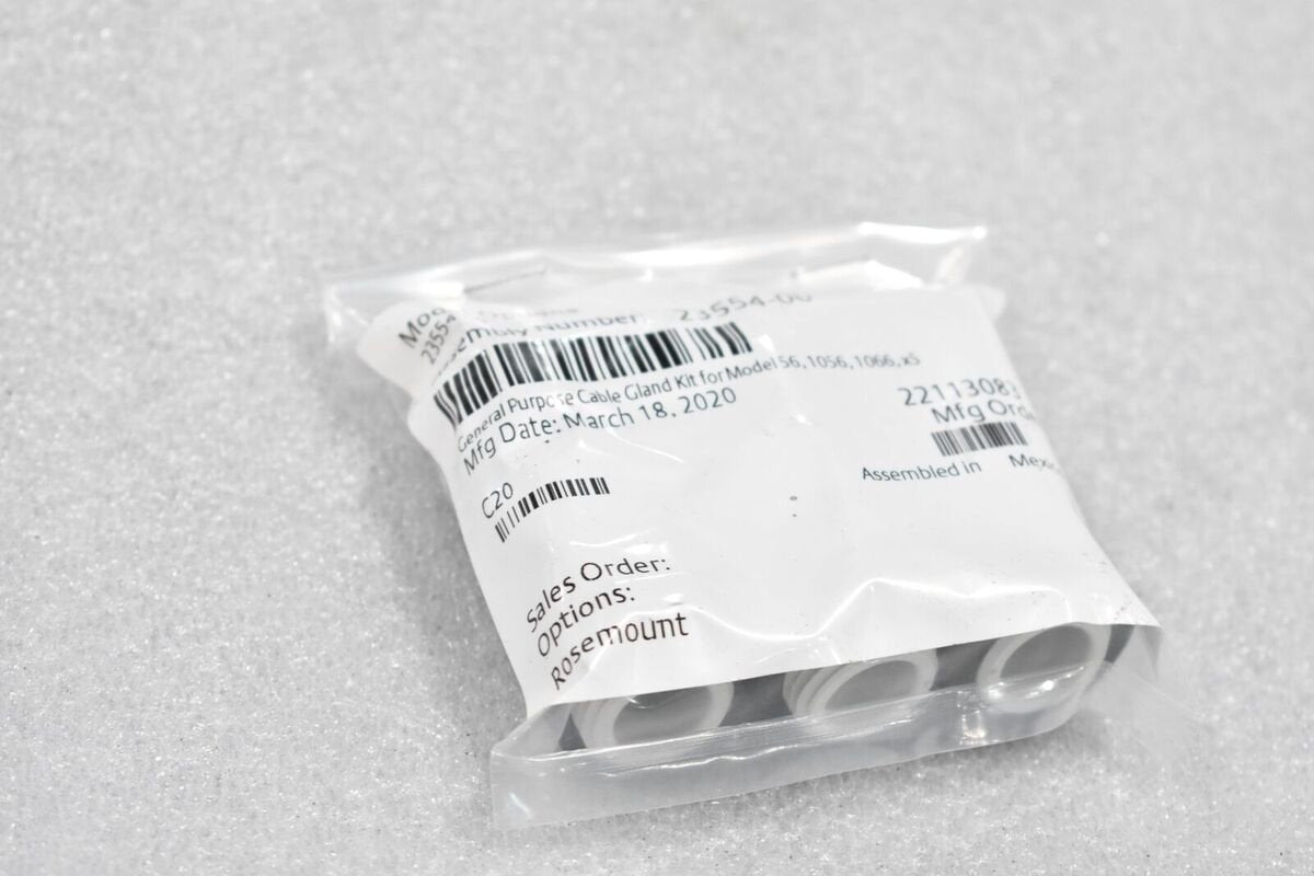 Pack of 5 cable glands for Rosemount Analytical models 54e, XMT, 1055 & 1056.