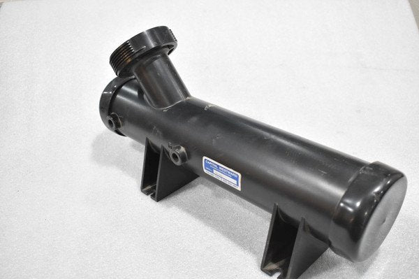 Molded debubbler with integral flow chamber.