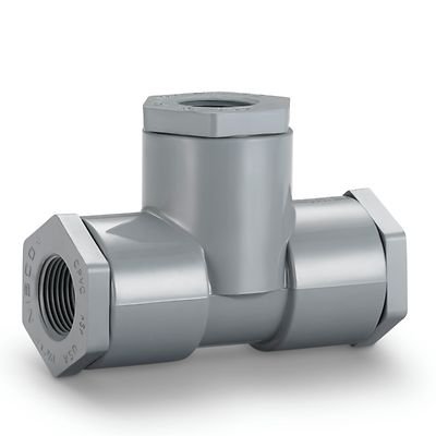 CPVC flow through tee with 1.5in NPT process connection.