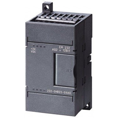 SIMATIC S7-200, Analog output EM 232, only for S7-22X CPU, 2 AO, +/-10 V DC, 12 bit converter