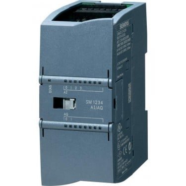 SIMATIC S7-1200, analog I/O SM 1234, 4 AI/2 AO, +/-10 V, 14-bit resolution or 0 (4)-20mA, 13-bit resolution