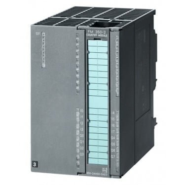SIMATIC S7-300, Counter module FM 350-2, 8 channels, 20 kHz, 24 V encoder for counting, frequency measurement, speed measurement, period duration measurement, dosing incl. configuration package and electronic documentation on CD-ROM