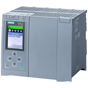 SIMATIC S7-1500, CPU 1517-3 PN/DP, Central processing unit with work memory 2 MB for Program and 8 MB for data, 1st interface: PROFINET IRT with 2-port switch, 2nd interface: PROFINET RT, 3rd interface: PROFIBUS, 2 ns bit performance, SIMATIC Memory Card required