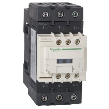 Contactor, Tesys N Contactors, nonreversing, 3P, 3phase, 45A, 25HP at 460VAC, NEMA size 2, 24VDC coil, open (Contactor Tesys N Contactors) is a Schneider Electric product. Designed for reliable performance and long service life. Available across Iraq — contact us for pricing and delivery options.