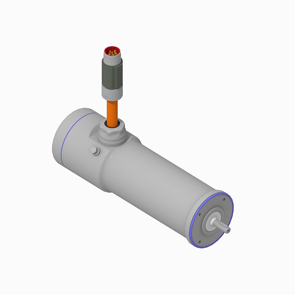 VPH Hygienic Servo Motor, (B) 480V AC, (063) 63mm Bolt Circle Frame Size, 3 (Three) Magnet Stacks, (M) Winding, 6700 RPM Rated Speed, (W) 18 bit Single-turn, 12 bit Multi-turn, and 9 bit Secondary Channel SIL2 Pl(d) Safety Rated High Resolution Encoder, (J) Keyed Shaft, (1) Single SpeedTec Din Connector, (4) 24V DC Holding Brake, ,