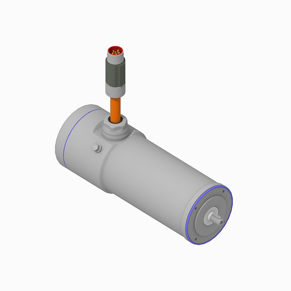 VPH Hygienic Servo Motor, (B) 480V AC, (075) 75mm Bolt Circle Frame Size, 3 (Three) Magnet Stacks, (F) Winding, 4500-6600 RPM Rated Speed, (W) 18 bit Single-turn, 12 bit Multi-turn, and 9 bit Secondary Channel SIL2 Pl(d) Safety Rated High Resolution Encoder, (J) Keyed Shaft, (1) Single SpeedTec Din Connector, (4) 24V DC Holding Brake, ,