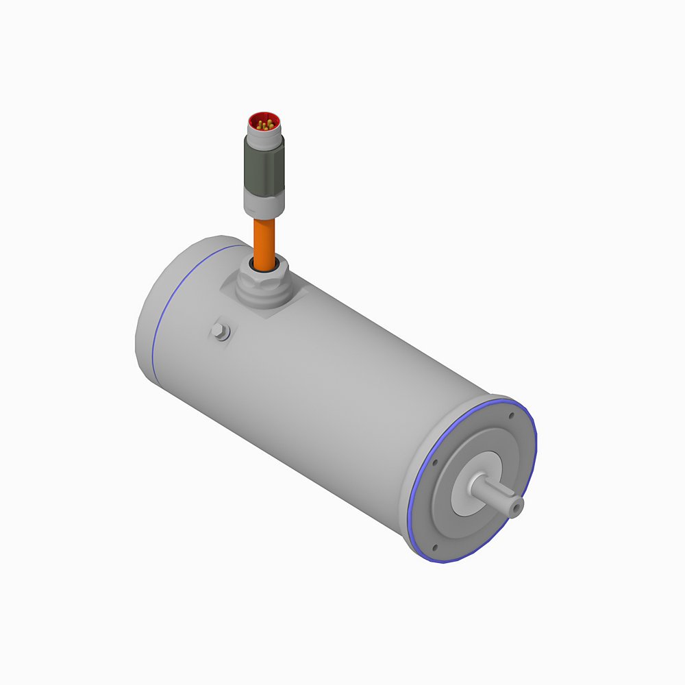 VPH Hygienic Servo Motor, (B) 480V AC, (100) 100mm Bolt Circle Frame Size, 3 (Three) Magnet Stacks, (F) Winding, 4500-6600 RPM Rated Speed, (C) 18 bit Single-turn Digital High Resolution Encoder, (J) Keyed Shaft, (1) Single SpeedTec Din Connector, (4) 24V DC Holding Brake, ,