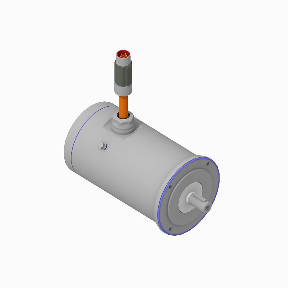 VPH Hygienic Servo Motor, (B) 480V AC, (115) 115mm Bolt Circle Frame Size, 2 (Two) Magnet Stacks, (F) Winding, 4500-6600 RPM Rated Speed, (C) 18 bit Single-turn Digital High Resolution Encoder, (J) Keyed Shaft, (1) Single SpeedTec Din Connector, (2) No Holding Brake, ,