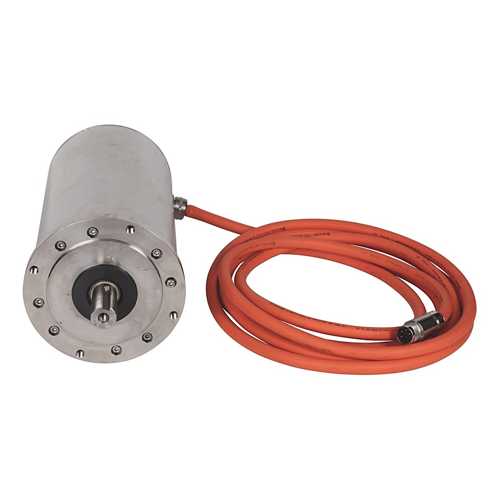 VPS Low Inertia Motors - Stainless Steel, (B) 480V AC, (130) 130mm Bolt Circle Frame Size, 4 (Four) Magnet Stacks, (D) Winding, 3000 RPM Rated Speed, (P) 18 bit Single-turn and 12 bit Multi-turn Digital High Resolution Encoder, (J) Keyed Shaft, (1) Single SpeedTec Din Connector, (2) No Holding Brake, , (F) 5 m (16.4 ft) cable
