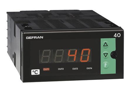 Gefran 40T96 Panel Temperature Indicator 1 Input, 2 Output Relay 240V ac/dc Temperature Control