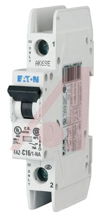 Eaton xEffect FAZ Miniature Circuit Breaker, 1-Pole, 1.5A, Type D, 240V ac AC, 48 V dc DC, 10 kA Breaking Capacity