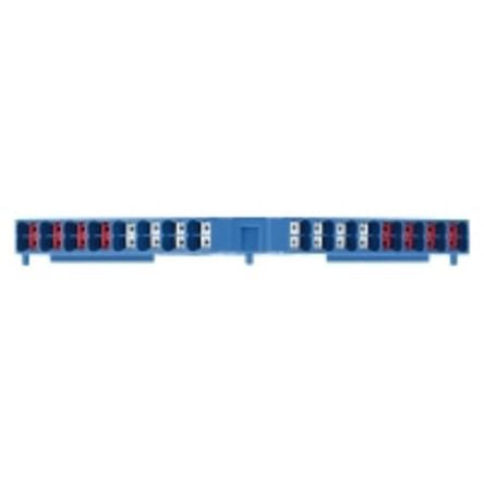 Weidmüller 1173900000 P Series DIN Rail Terminal Block Blue, 8-Level, Push-in