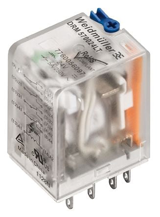 Weidmüller Panel Power Relay, 24V ac Coil, 5A Switching Current, 4PDT