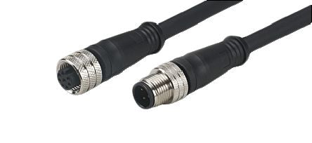 ifm electronic Female 3 way M12 to Male 4 way M12 Sensor Actuator Cable, 300 mm