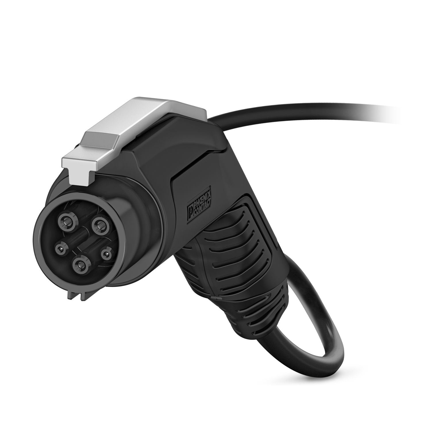 CHARX connect, Type 1, AC charging cable, with vehicle charging connector and open cable end, cable: 25 ft, black, straight, without protective cap, PHOENIX CONTACT logo, NOTE: Cable management may be required., SAE J1772, for charging electric vehicles (EV) with alternating current (AC) via type 1 vehicle charging inlets