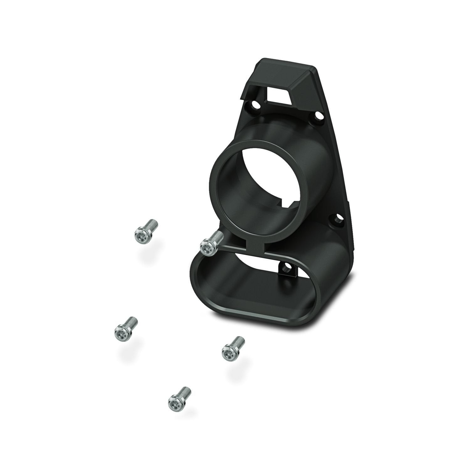 CHARX connect, CCS type 1, Repair kit, Accessories, Screw mounting, housing: black, with replaceable mating face frame, with 5x M4X10 flat-head screws with Torx safety drive (IPR TORX PLUS®), for replacement of the mating face frame of vehicle charging connectors, IEC 62196-3-1, SAE J1772, Replacement without draining the coolant