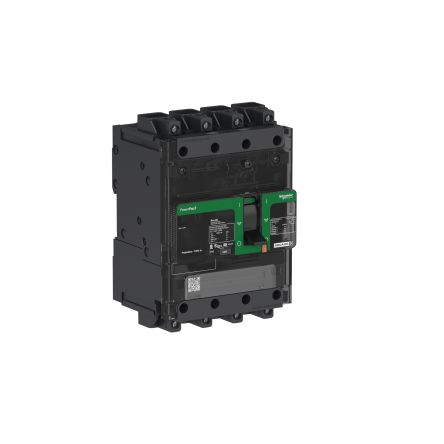 Schneider Electric, PowerPact B, PowerPact Circuit Breaker 4-Pole 25A, Breaking Capacity 14 kA, Clip-on
