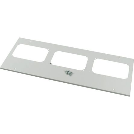 Eaton Grey Cover Plate Steel Faceplate & Mount Plate