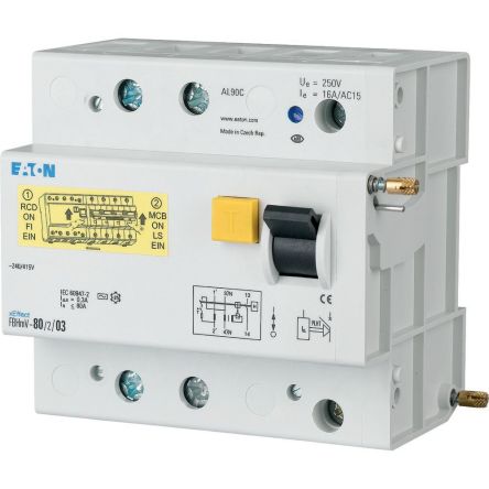 Eaton xEffect - FBHmV Series Residual Current Circuit Breaker, 80A, 2-Pole, Type A, 10 kA 415V ac