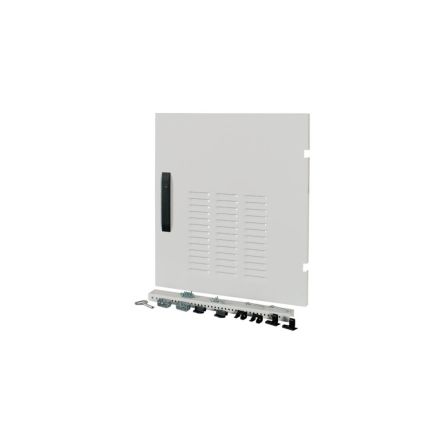 Eaton xEnergy Main Series Lockable Steel Black RAL 7035 Single Door, 640 mm H, 592mm W, 34 mm D, 34 mm L for Use with