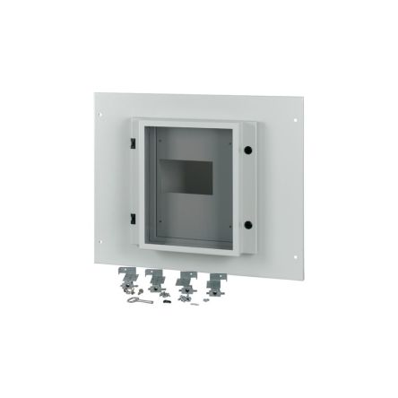 Eaton Grey 1 Gang Front Plate Steel Faceplate & Mount Plate