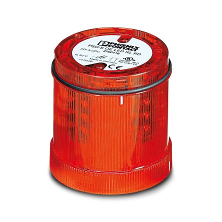 Phoenix Contact PSD Series Red Rotating Effect Flashing Light Element, LED Bulb 24V ac/dc, AC/DC, IP65