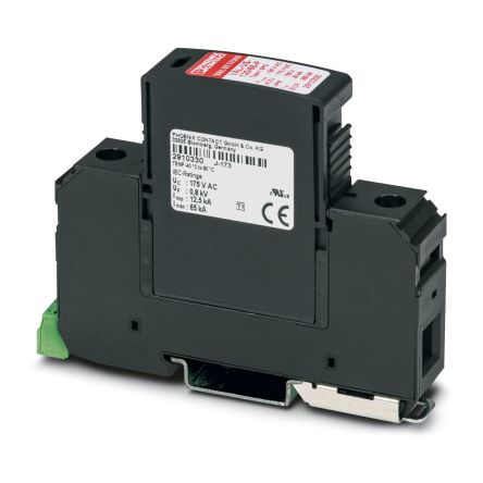 Phoenix Contact 1 Phase Surge Protector, 65 kA, 400 V, DIN Rail
