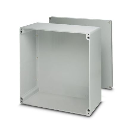 Phoenix Contact E PE A Series Grey Fibreglass Reinforced Polyester Junction Box, 121 mm, 250mm 400 mm