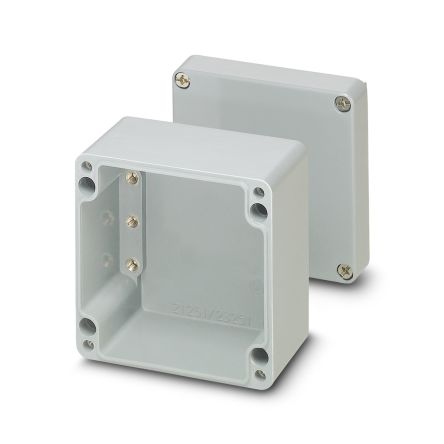 Phoenix Contact E PE A 75X110X56 Series Grey Fibreglass Reinforced Polyester Junction Box, 56 mm, 75mm 110 mm