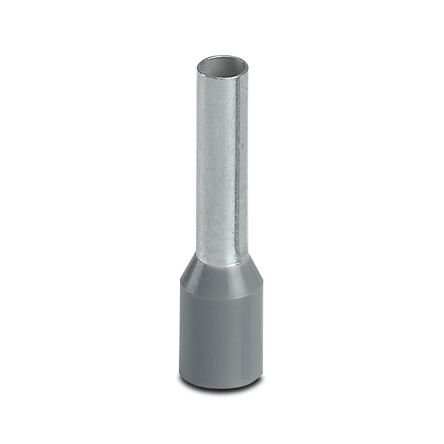 Phoenix Contact, AI Insulated Ferrule, 19 mm Pin Length, 2.8 mm Pin Diameter, Grey to 12 AWG Wire Size