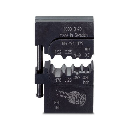 Phoenix Contact, CRIMPFOX-M Crimp Die, Coaxial Type Crimp Tool Black