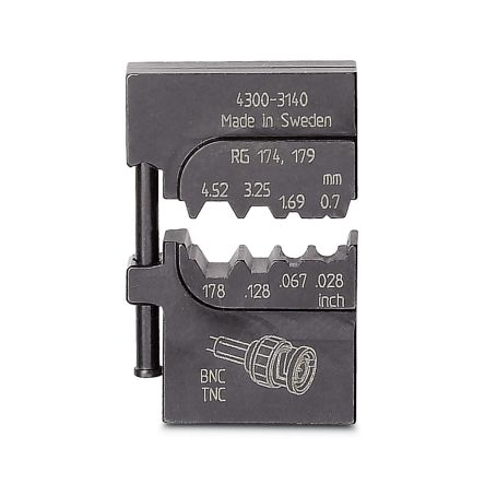 Phoenix Contact, CRIMPFOX-M Crimp Die, Coaxial Type Crimp Tool Black