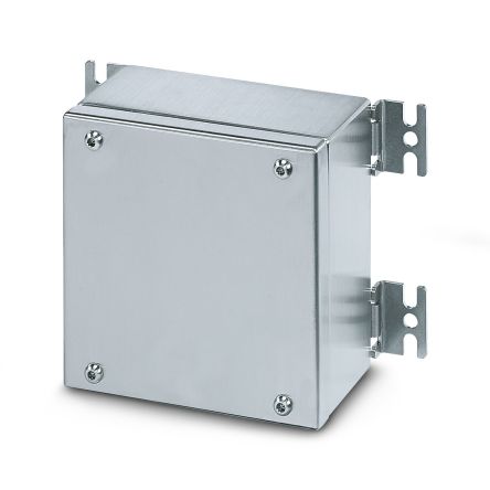 Phoenix Contact E S6 A 200X200X80 Series Silver 316L Stainless Steel Junction Box, IECEx, ATEX, 80 mm, 200mm 200 mm