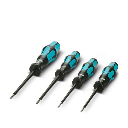 Phoenix Contact Slotted, Flat Tool Set 4 Pieces