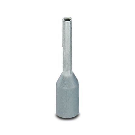 Phoenix Contact, AI Insulated Ferrule, 0.8 mm Pin Diameter, Grey to 26 AWG Wire Size