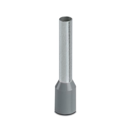 Phoenix Contact, AI Insulated Ferrule, 23 mm Pin Length, 2.8 mm Pin Diameter, Grey to 12 AWG Wire Size
